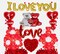 Removable Vinyl Window Sticker Valentine's Day Heart Window Clings Decorations